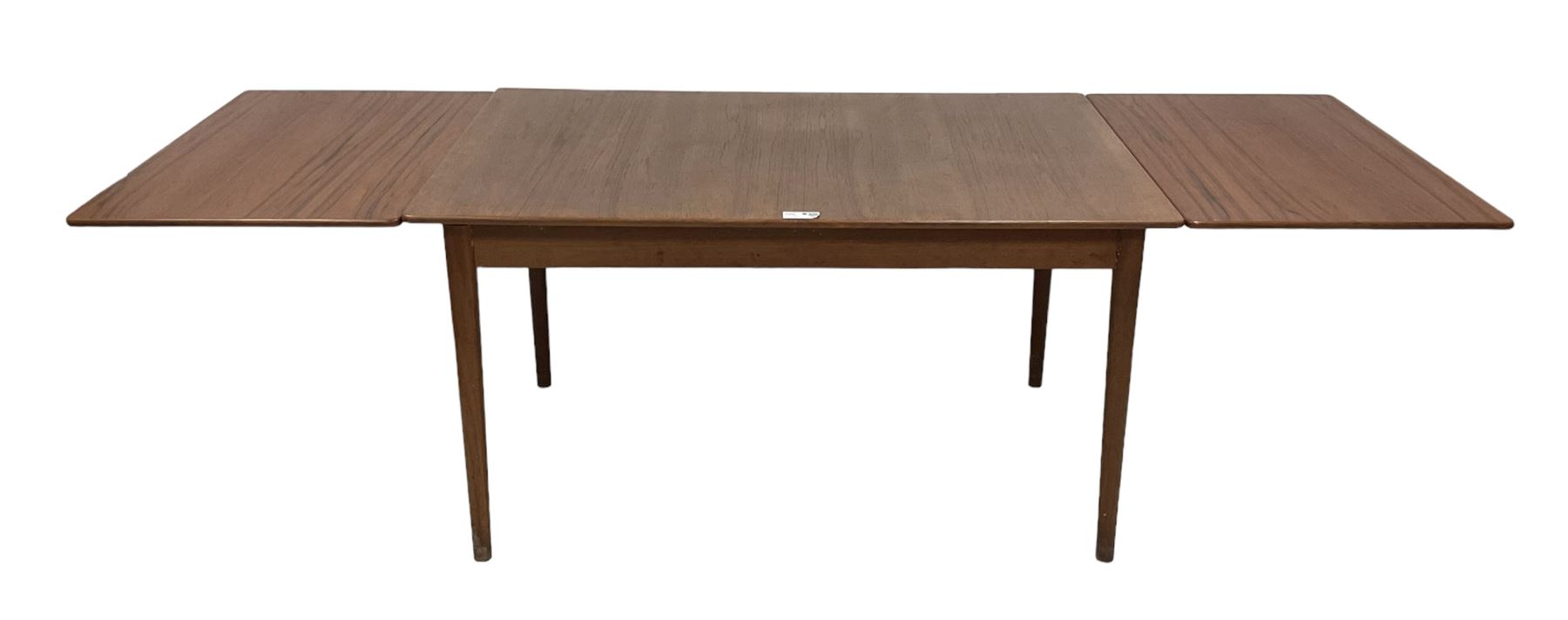 Mid-20th century teak extending draw-leaf dining table - Image 4 of 6