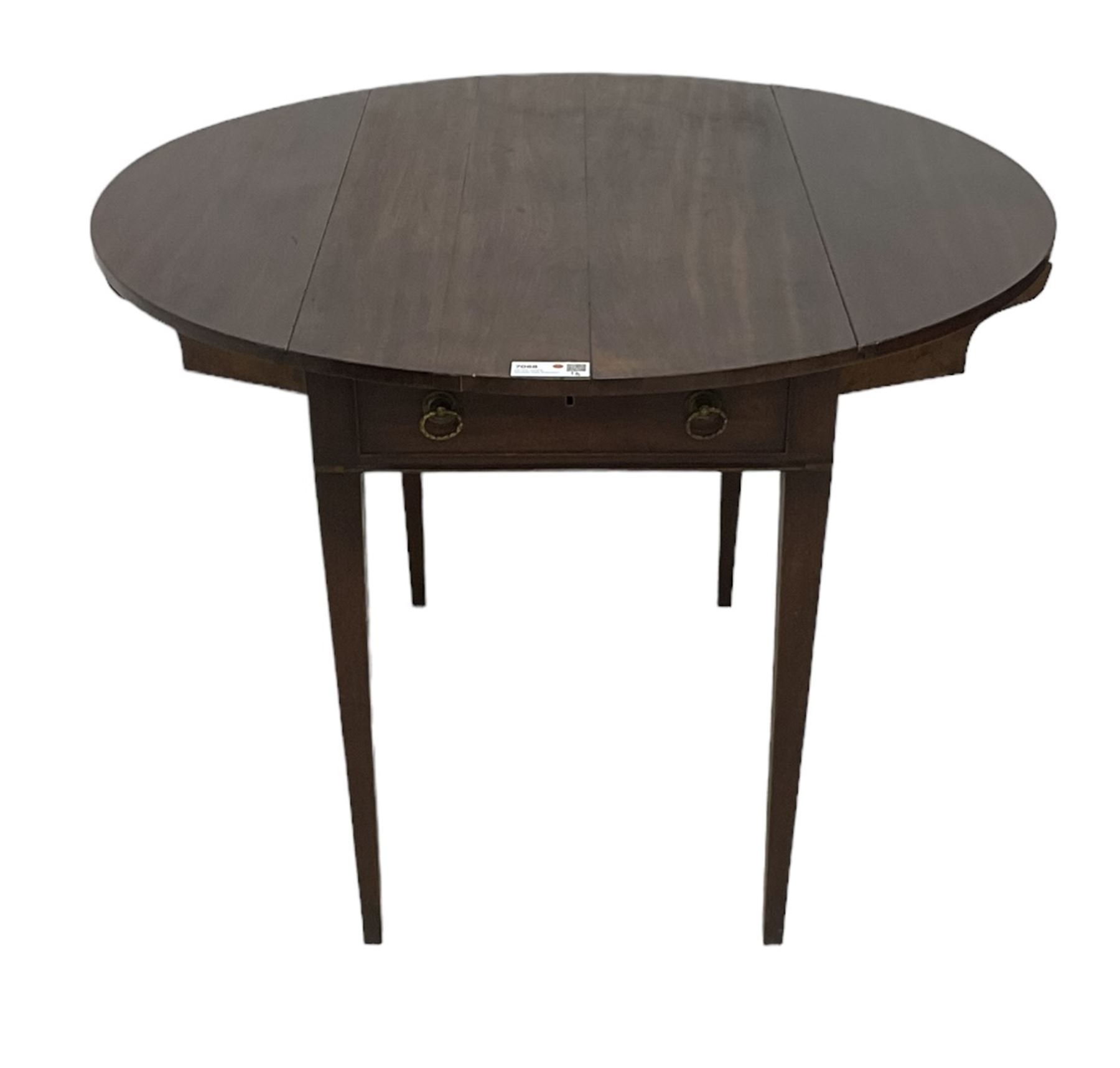 George III mahogany Pembroke table - Image 5 of 6