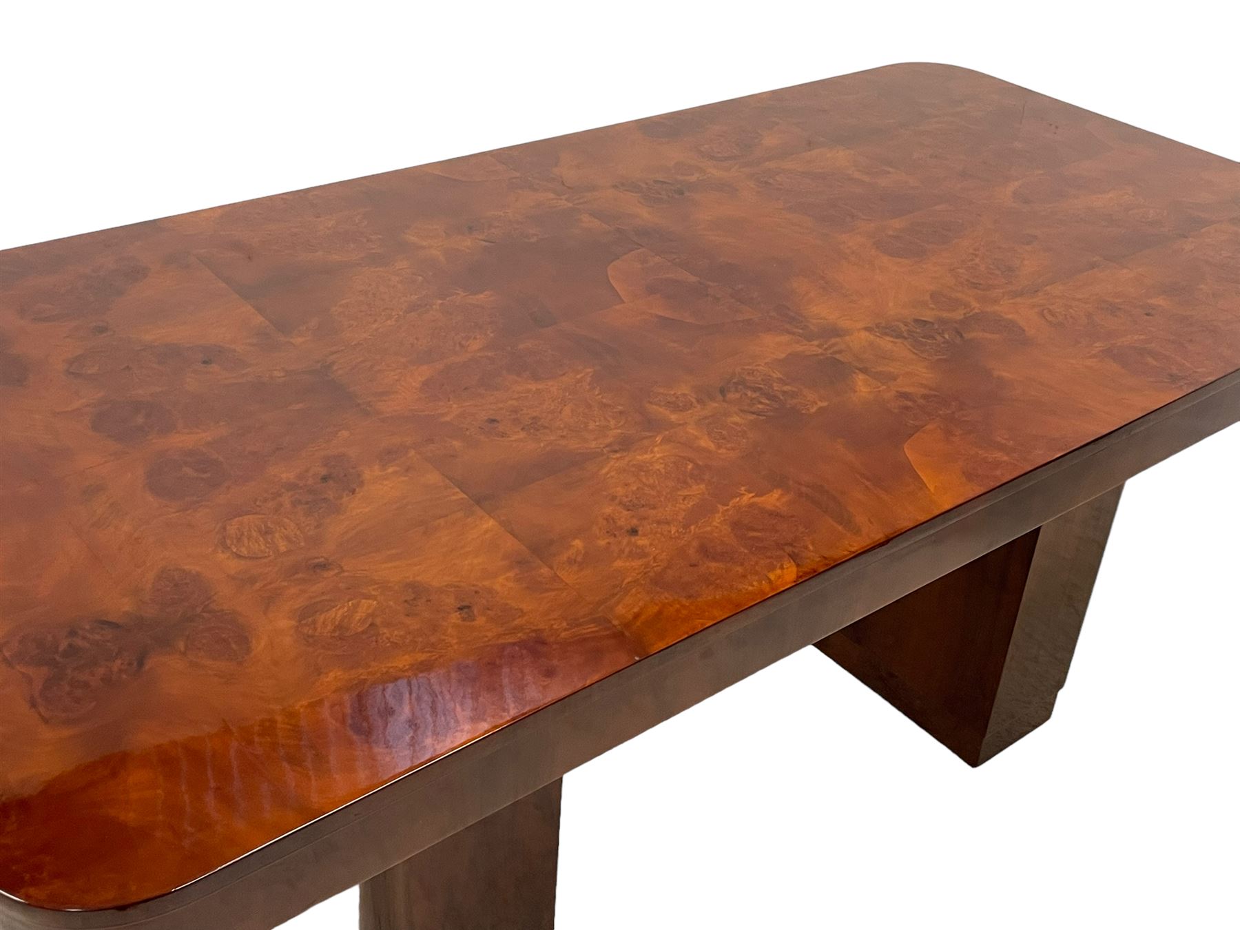 Attributed to Harry & Lou Epstein - Art Deco circa. 1930s figured walnut dining table - Image 2 of 17