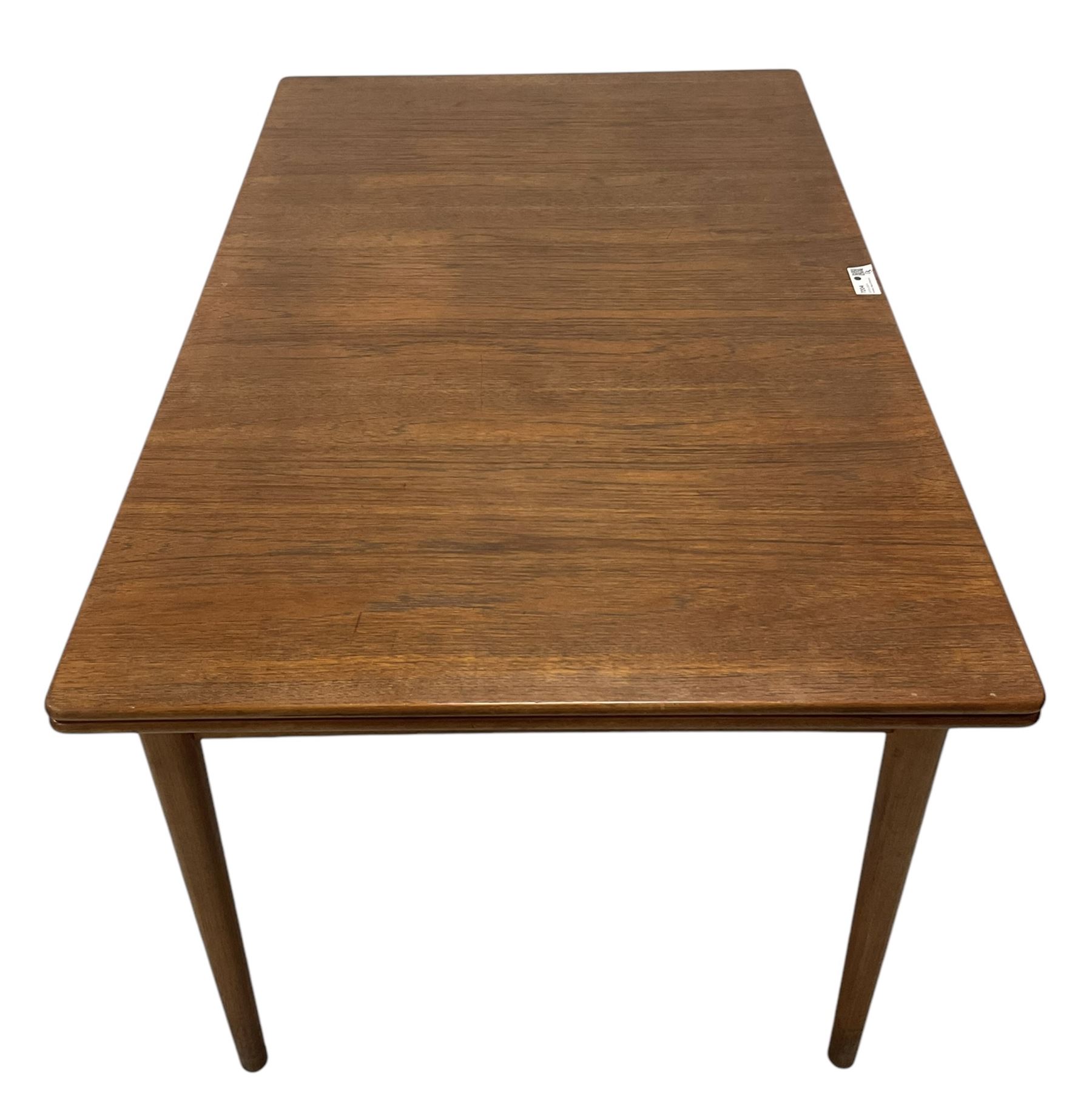 Mid-20th century teak extending draw-leaf dining table - Image 6 of 6