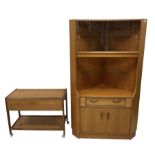 G-Plan - mid-20th century teak 'Fresco' corner cabinet (W100cm H171cm); mid-20th century teak two-ti