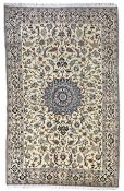 Persian Nain ivory ground rug