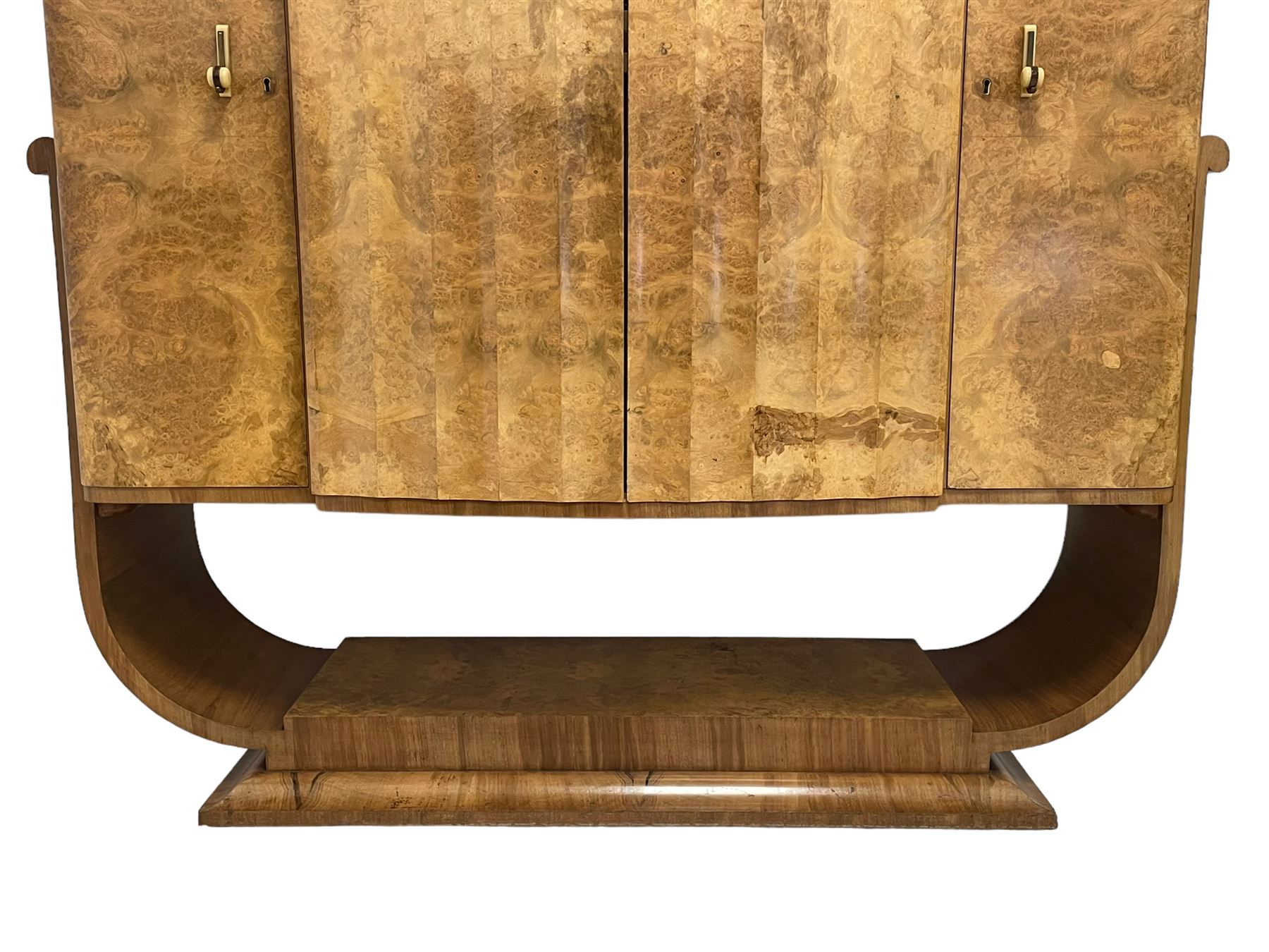 Attributed to Harry & Lou Epstein - Art Deco circa. 1930s figured walnut cocktail cabinet - Image 6 of 16