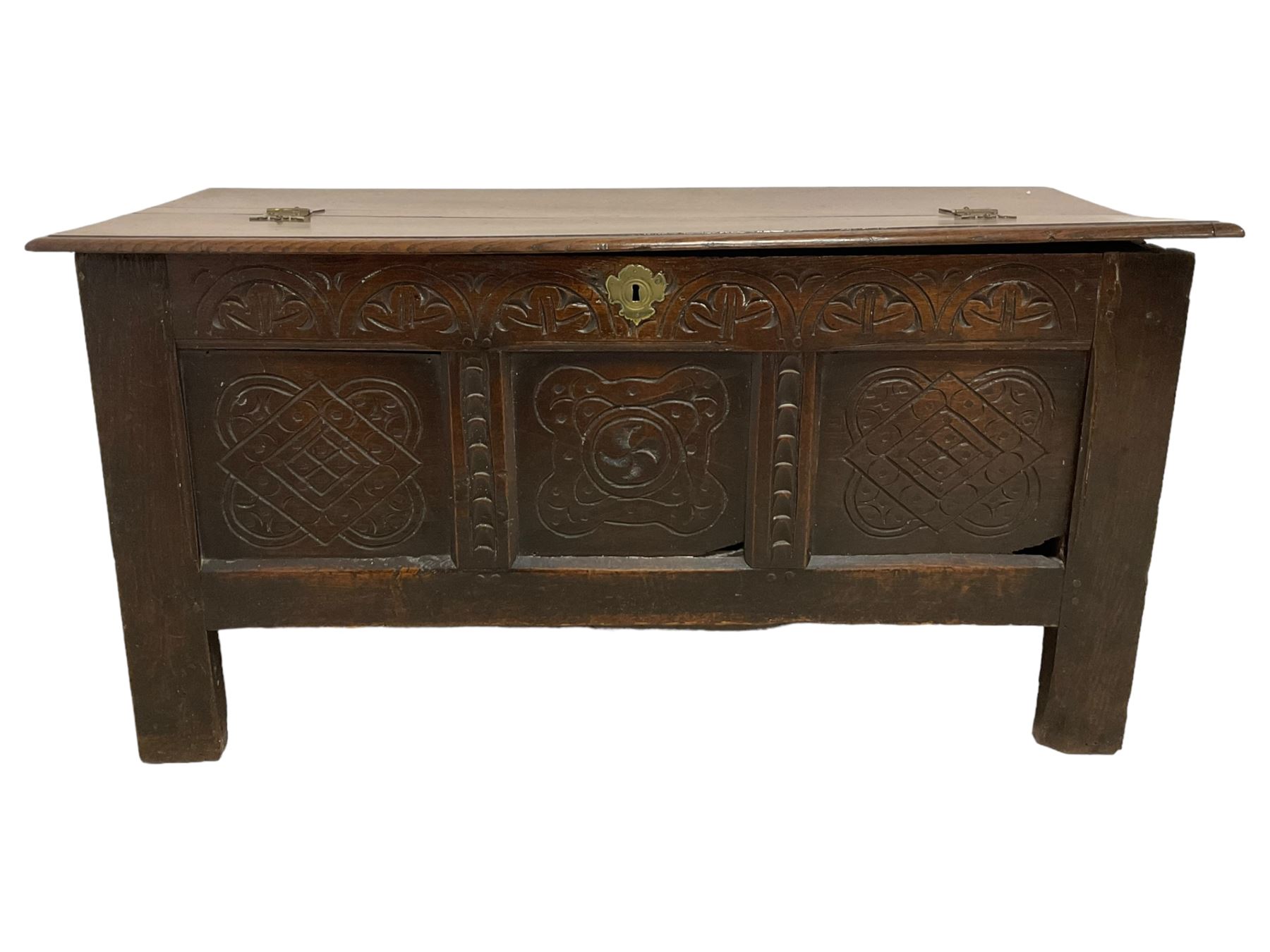 18th century oak coffer or chest