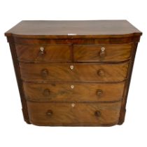 Victorian mahogany bowfront chest