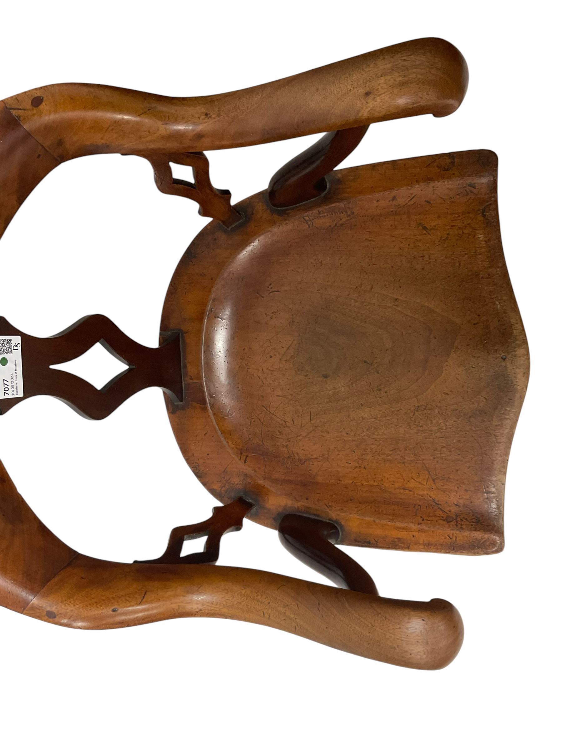 Victorian mahogany desk chair - Image 7 of 7