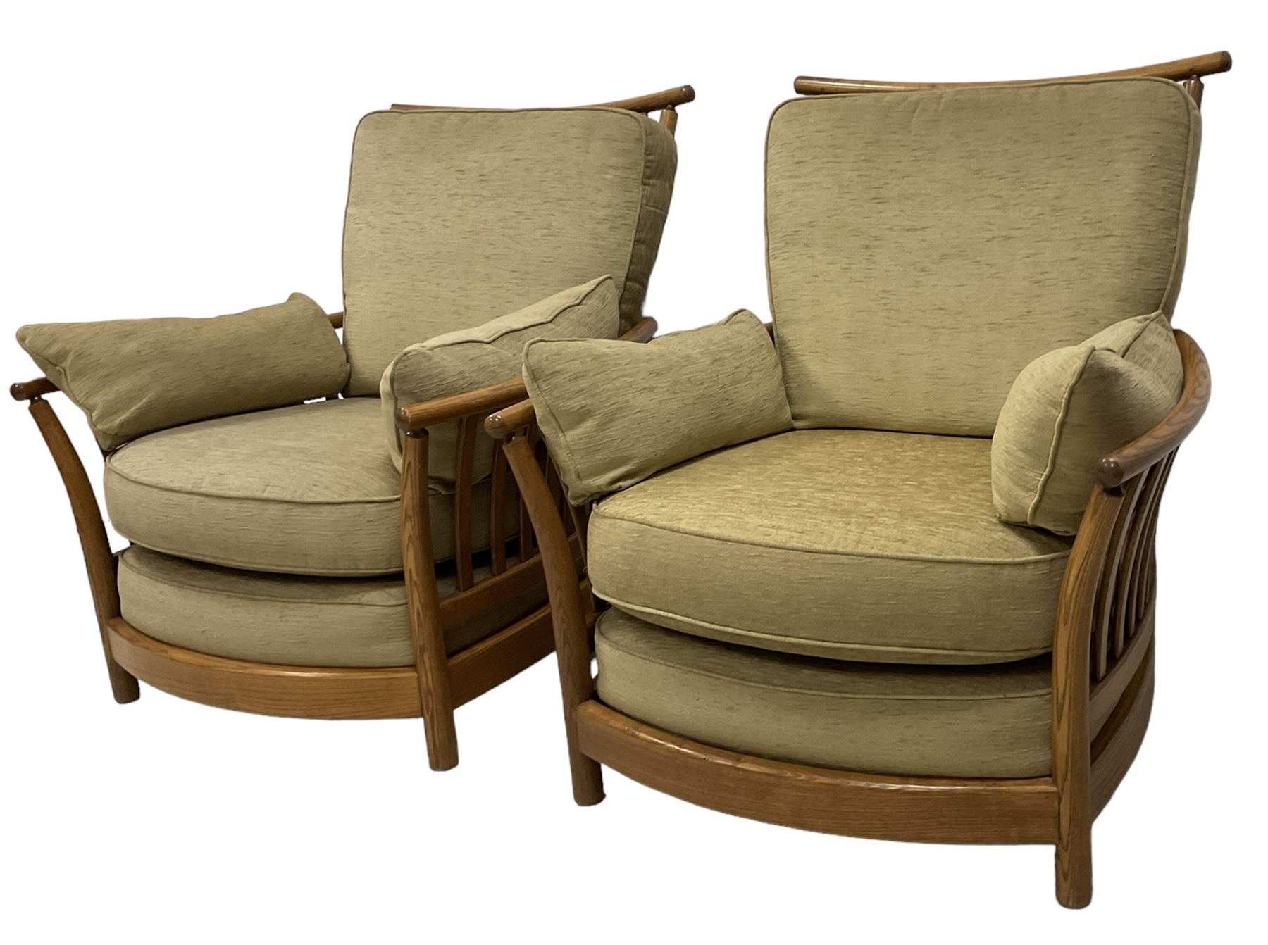 Ercol - pair of mid-20th century elm and beech 'Renaissance' armchairs - Image 3 of 11