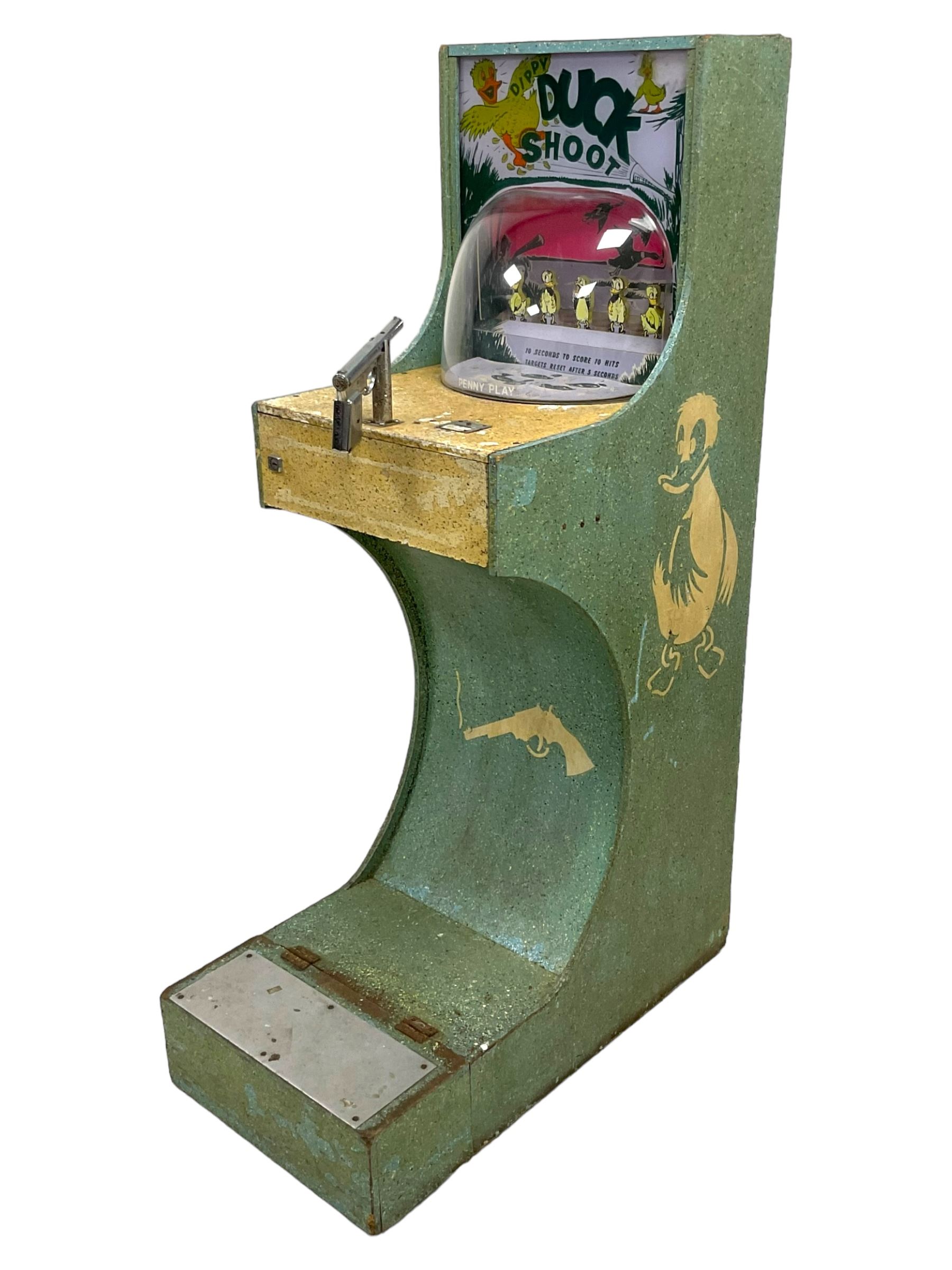 Early 1960s 'Dippy Duck Shoot' upright coin-operated arcade machine