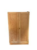 Victorian stripped pine press wardrobe