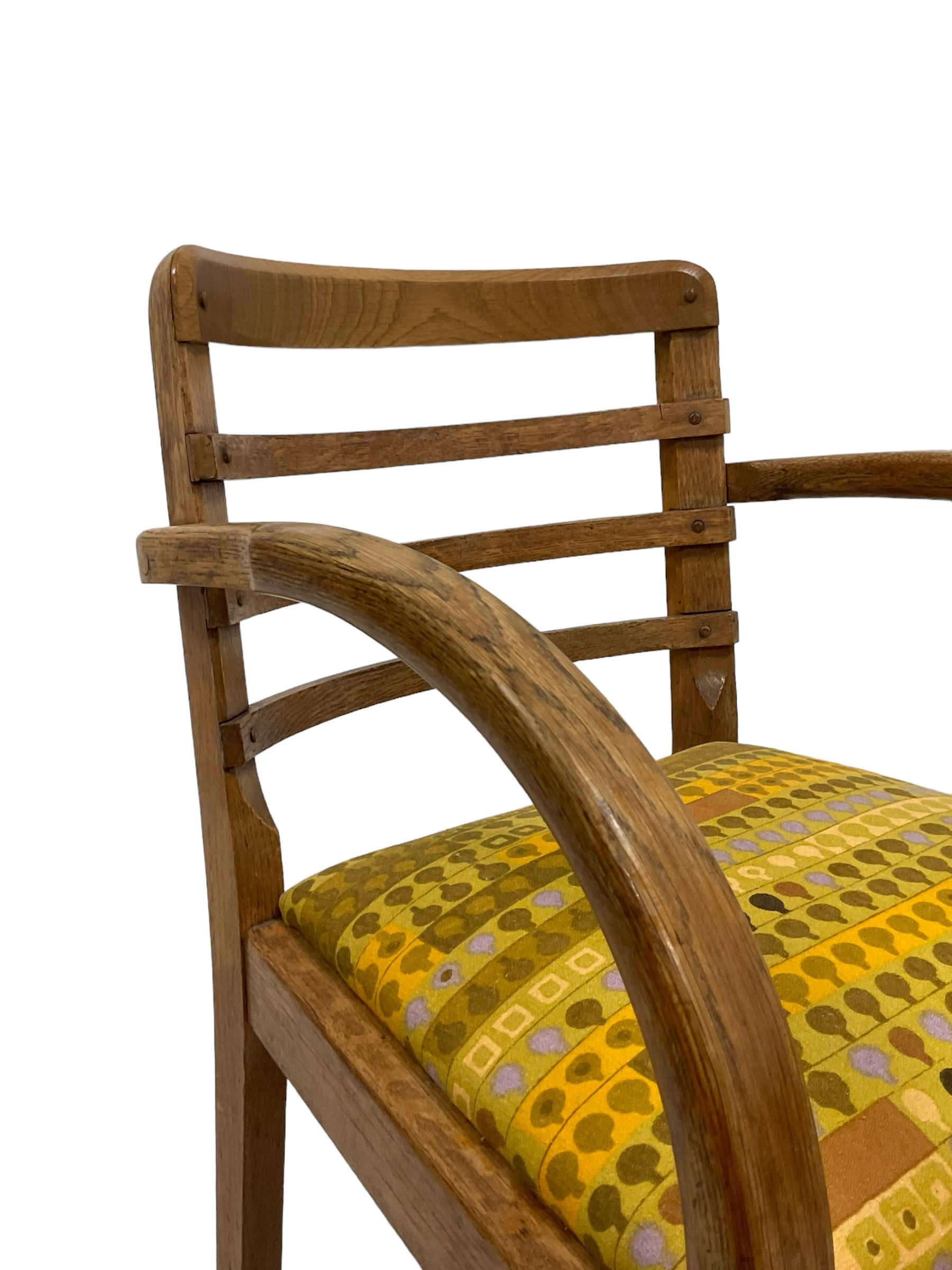 Heals of London - circa. 1930s set of four oak dining chairs - Image 6 of 8
