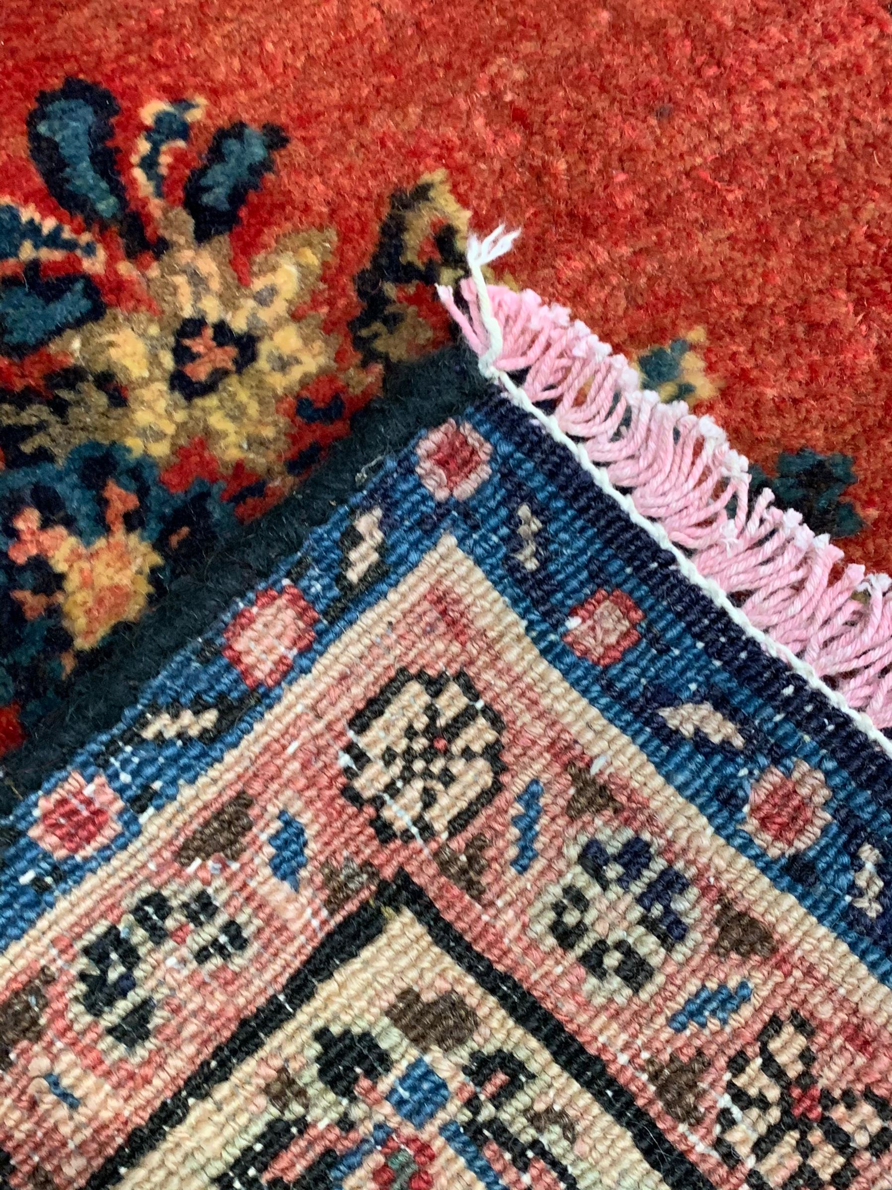 Persian crimson ground rug - Image 6 of 8