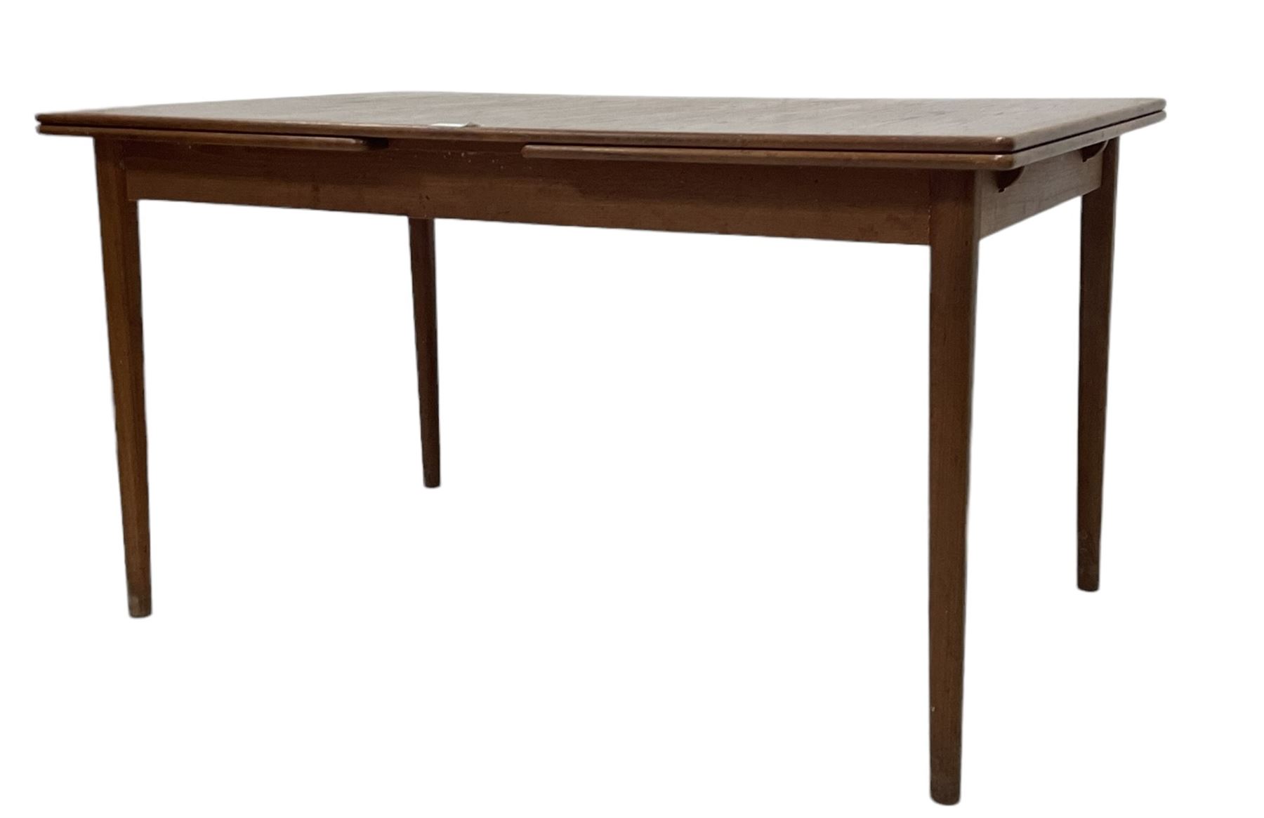 Mid-20th century teak extending draw-leaf dining table - Image 2 of 6