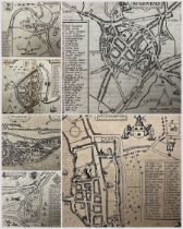 John Speed (British 1552-1629): Inset Town Plans of 'Hull' 'Warwicke (Warwick)' 'Norwiche (Norwich)'