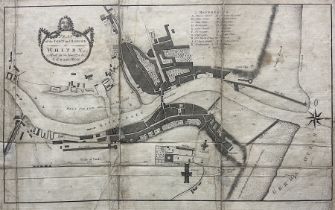 L Charlton (British 18th century): 'Plan of the Town and Harbour of Whitby'