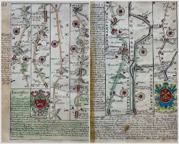 Emmanuel Bowen (British 1694-1767): 'The Road from London to Boston