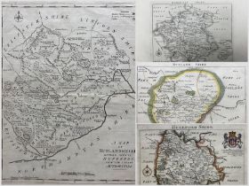 John Rocque (French/British 1704-1762) : 'Herefordshire' 'Worcestershire' and 'Rutlandshire'