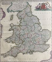 Frederik de Wit (Dutch 1629-1706): 'Anglia Regnum in Omnes Suos Ducatus Comitatus et Provincias Divi