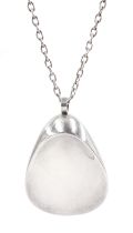 Georg Jensen silver oyster pendant necklace