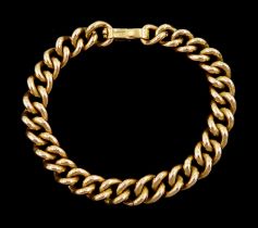 Rose gold curb link chain bracelet