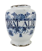 18th century Delft drug jar