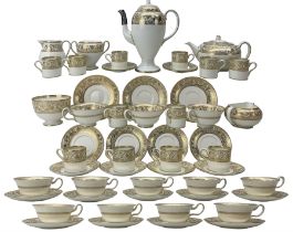 Wedgwood Gold Florentine tea and coffee service for twelve persons