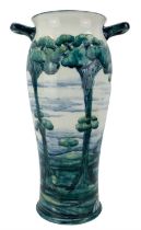 William Moorcroft - James Macintyre & Co Florian ware Hazeldene pattern twin handled vase