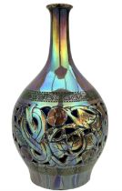 Pilkington's Royal Lancastrian reticulated lustre vase