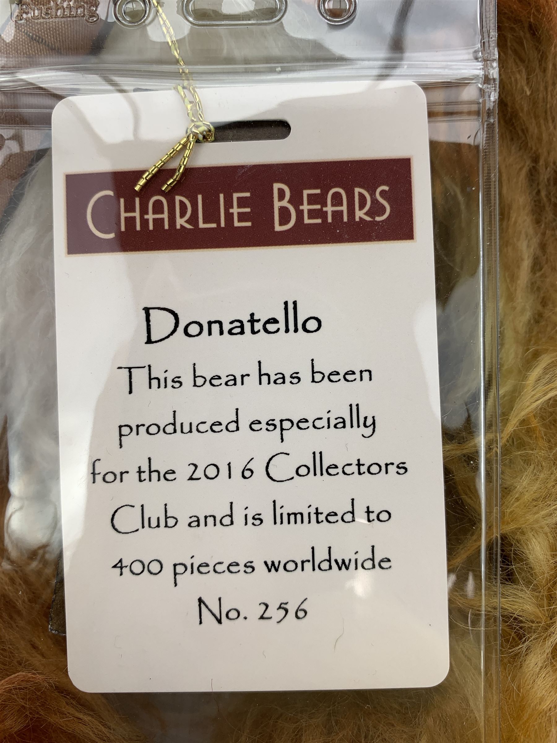 Mohair Charlie Bear Donatello SJ 5619 - Image 2 of 2