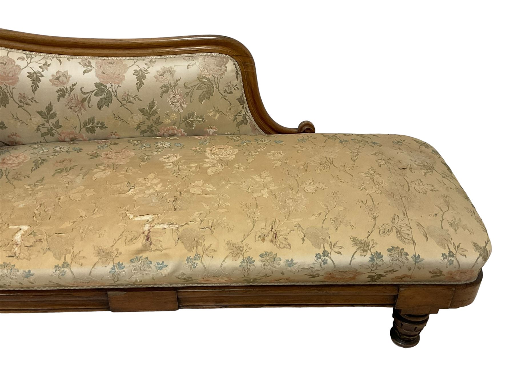 Victorian rosewood chaise longue - Image 4 of 8