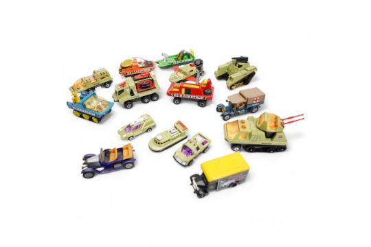 Matchbox diecast vehicles including Adventure 2000 Crusader