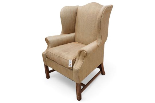 Georgian design wingback armchair - Image 3 of 5