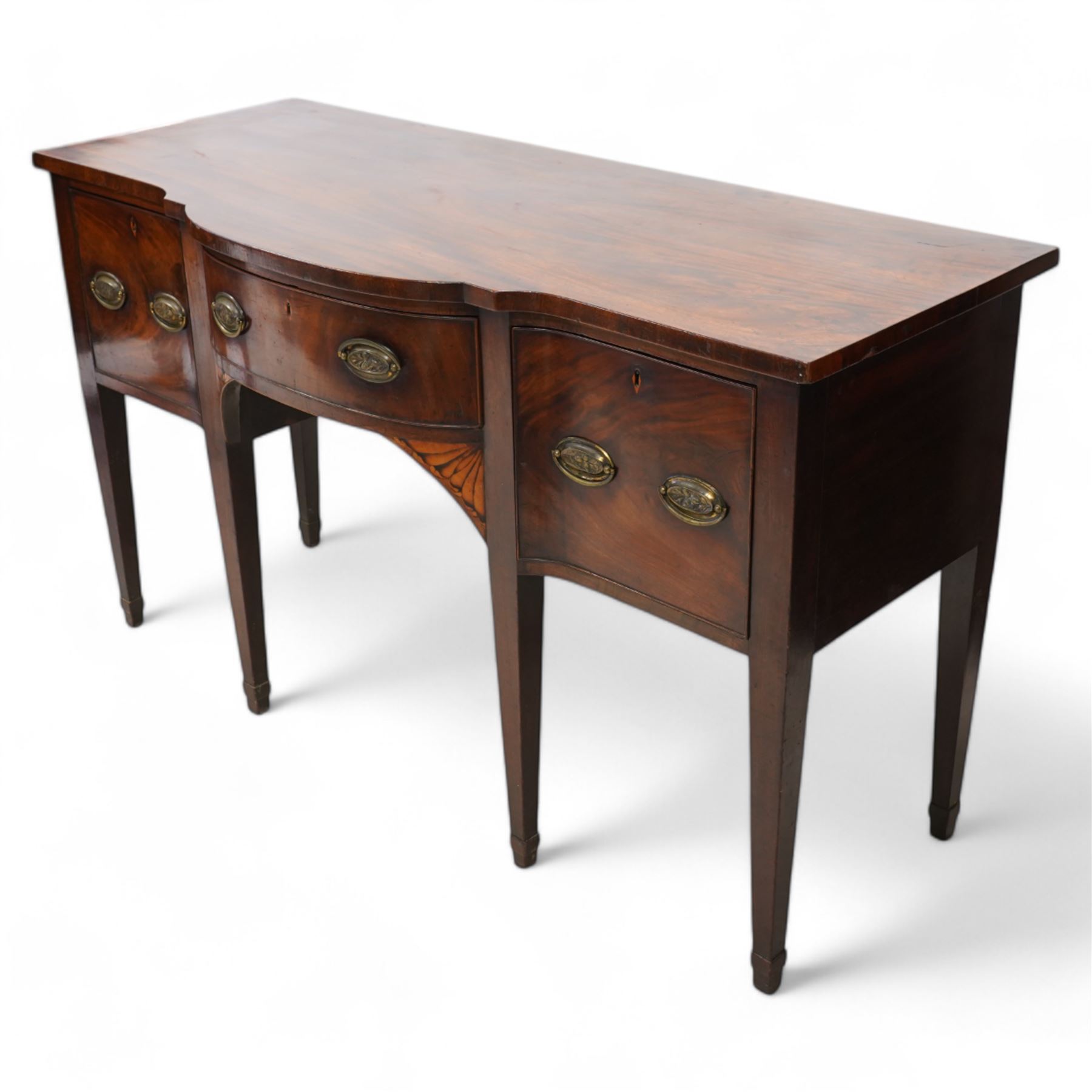 George III mahogany break bow-front sideboard - Image 3 of 5