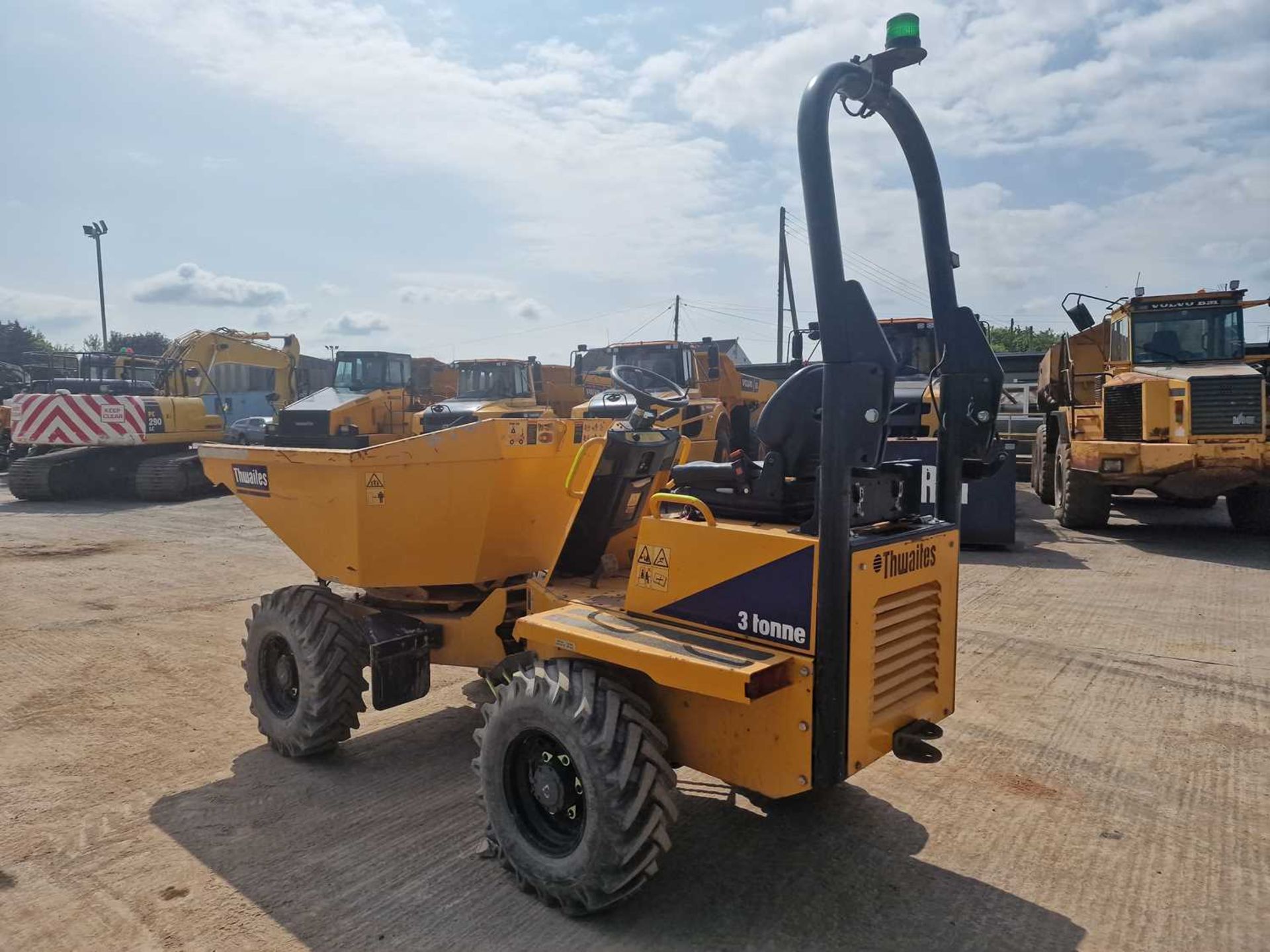 2019 Thwaites 3 Ton Swivel Skip Dumper, Folding Roll Bar - Image 4 of 24