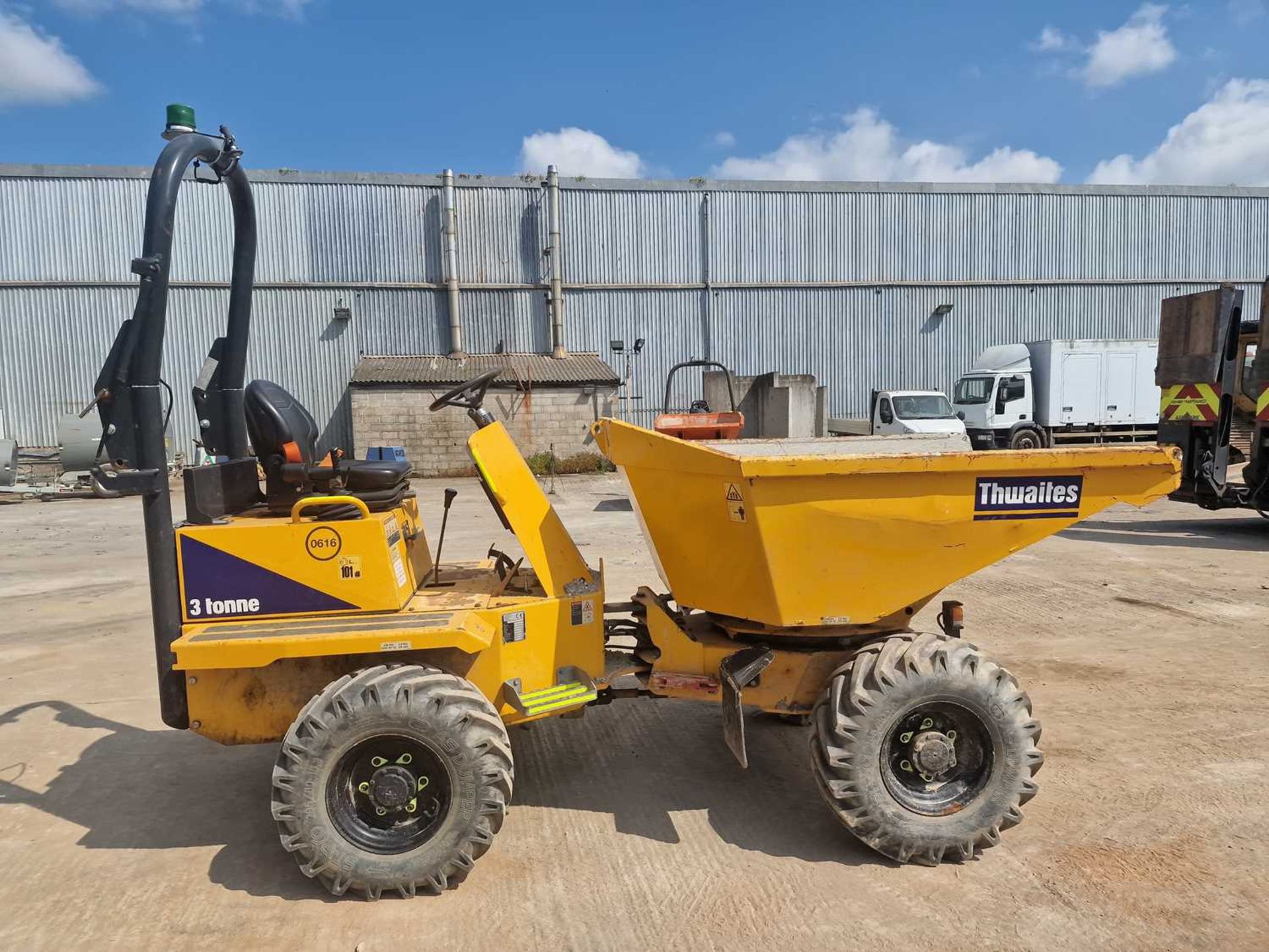 2019 Thwaites 3 Ton Swivel Skip Dumper, Folding Roll Bar - Image 6 of 24