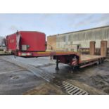2009 Nooteboom OSD-61-03V Tri Axle Extendable Step Frame Low Loader Trailer, Hydraulic Flip Toe Ramp