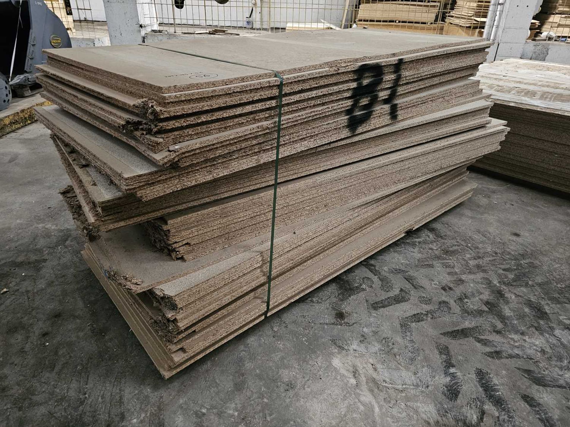 Selection of Chip Board Sheets (245cm x 104cm x 20mm - 56 of)