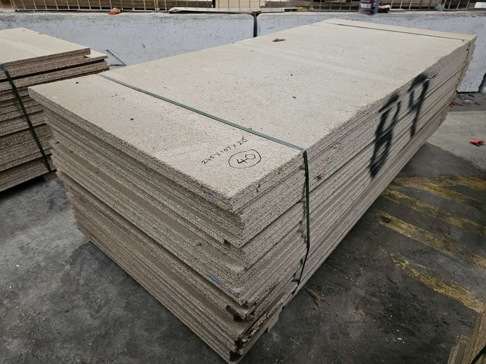 Selection of Chip Board Sheets (245cm x 107cm x 20mm - 40 of)