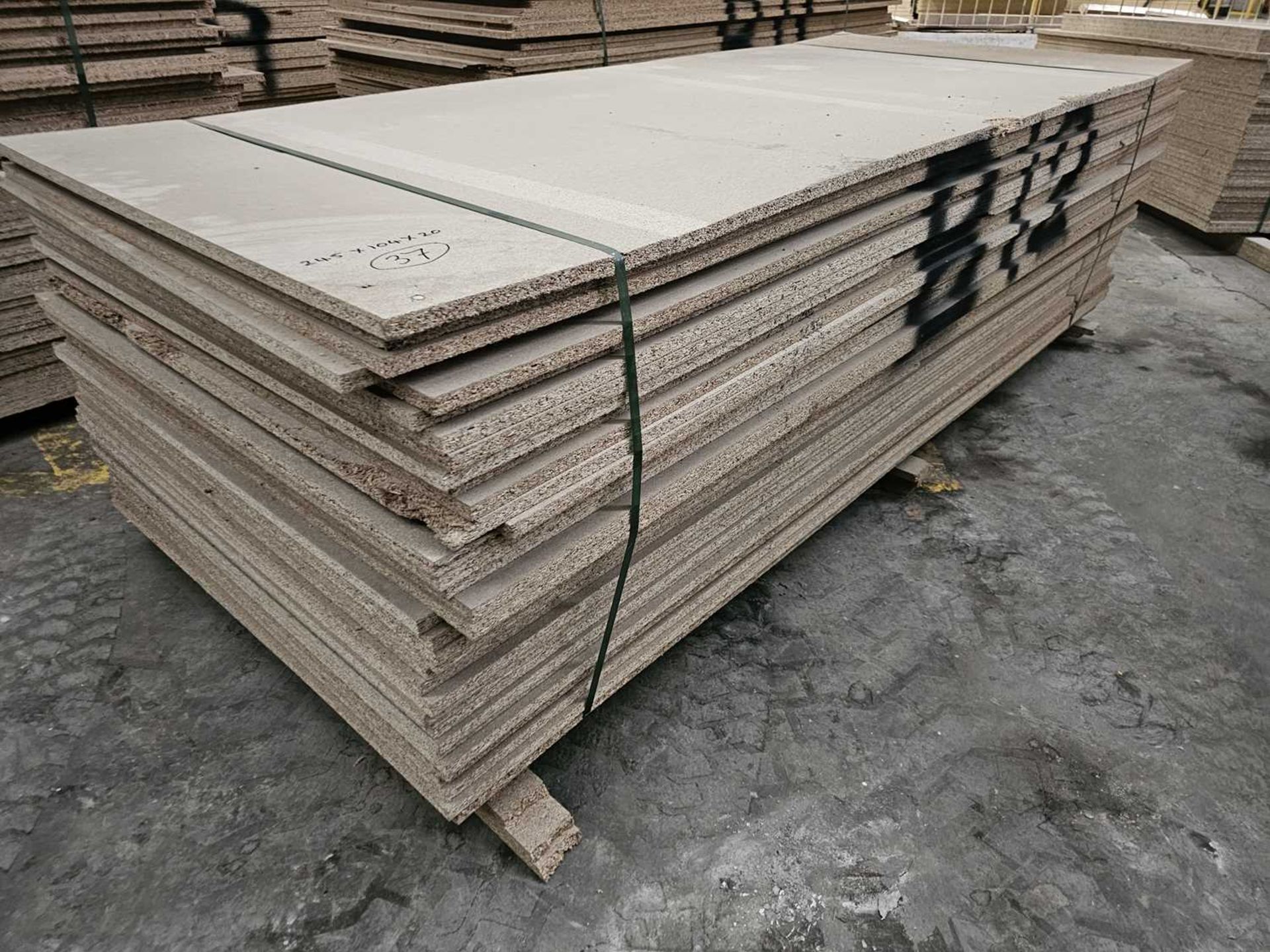 Selection of Chip Board Sheets (245cm x 104cm x 20mm - 37 of)