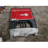 Plastic Pedestrian Walkway Signs (2 of)