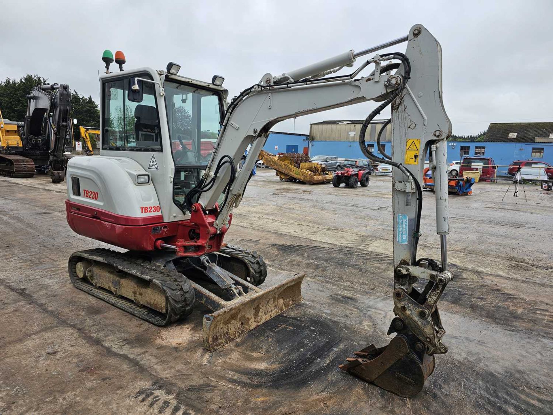 2018 Takeuchi TB230 Rubber Tracks, Blade, Offset, CV, Hill Hydraulic QH, Piped - Image 7 of 32