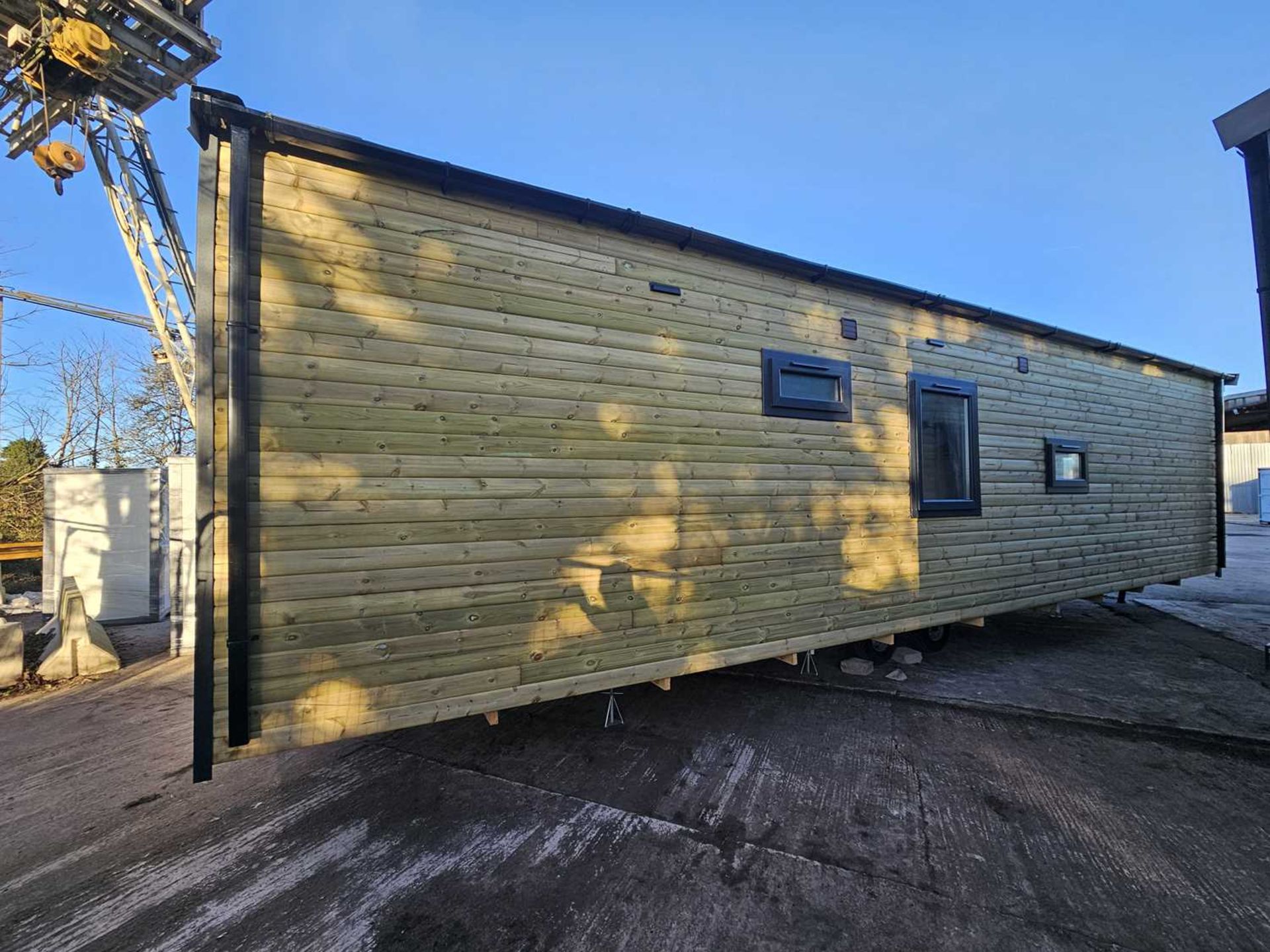Unused The Steel Holiday Homes Ltd 36' x 12' (Steel Structure) 2 Bedroom Timber Clad Lodge, Shower R - Image 3 of 23