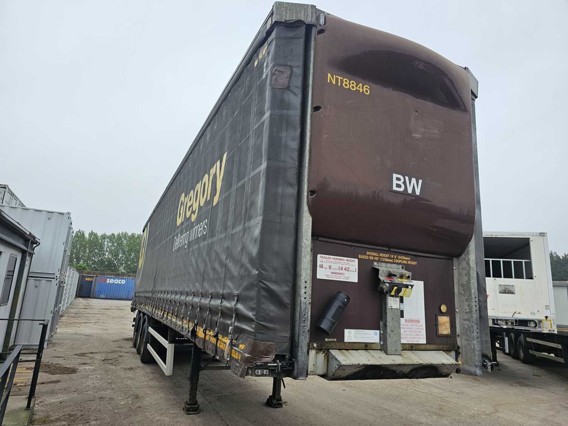 2013 Cartwright CTA.39A Tri Axle Curtainsider Trailer (Includes Contents) - Image 4 of 12