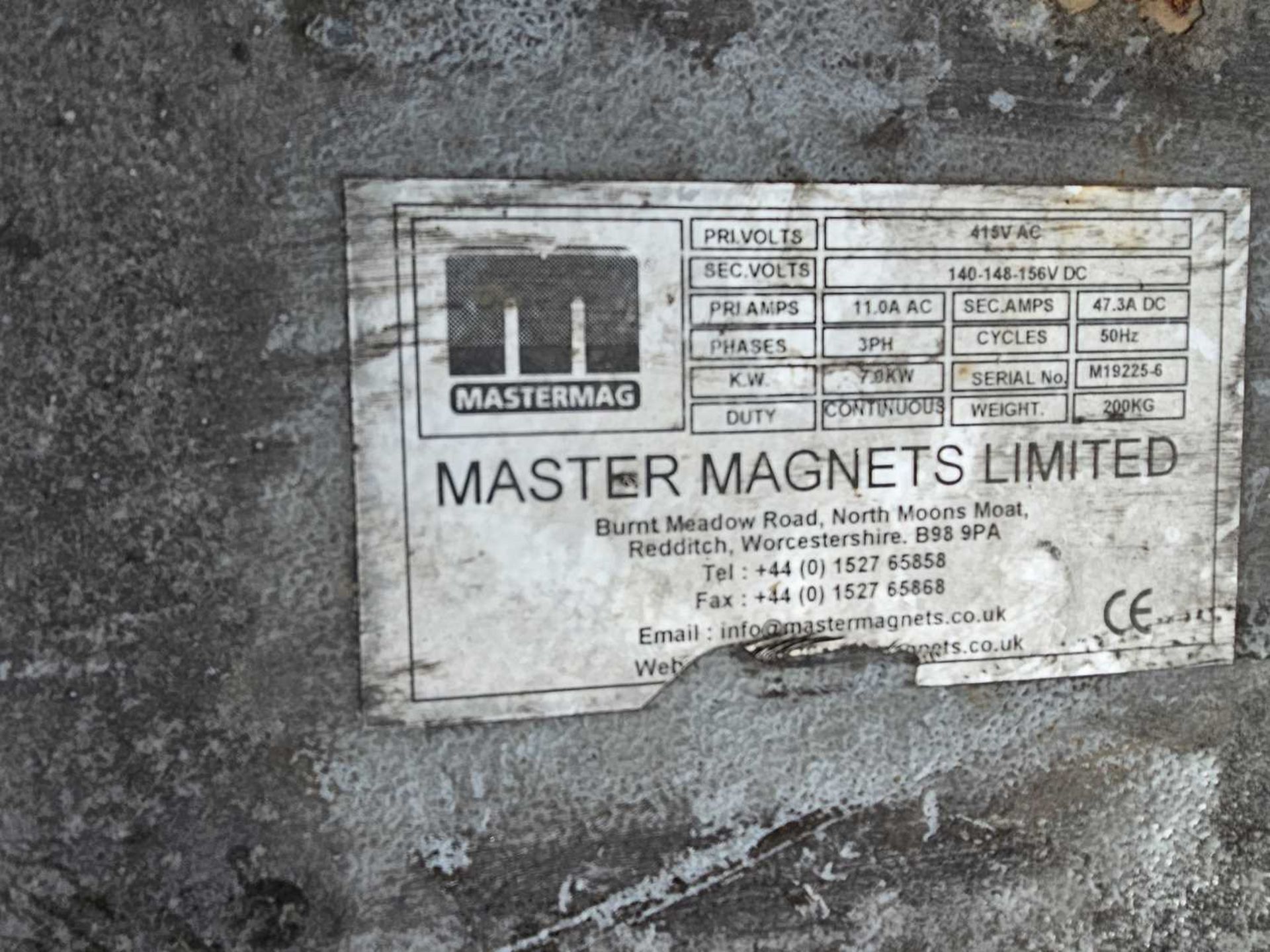 Master Magnets 148Volt Electromagnet Mag Belt & Sub Station - Image 9 of 9