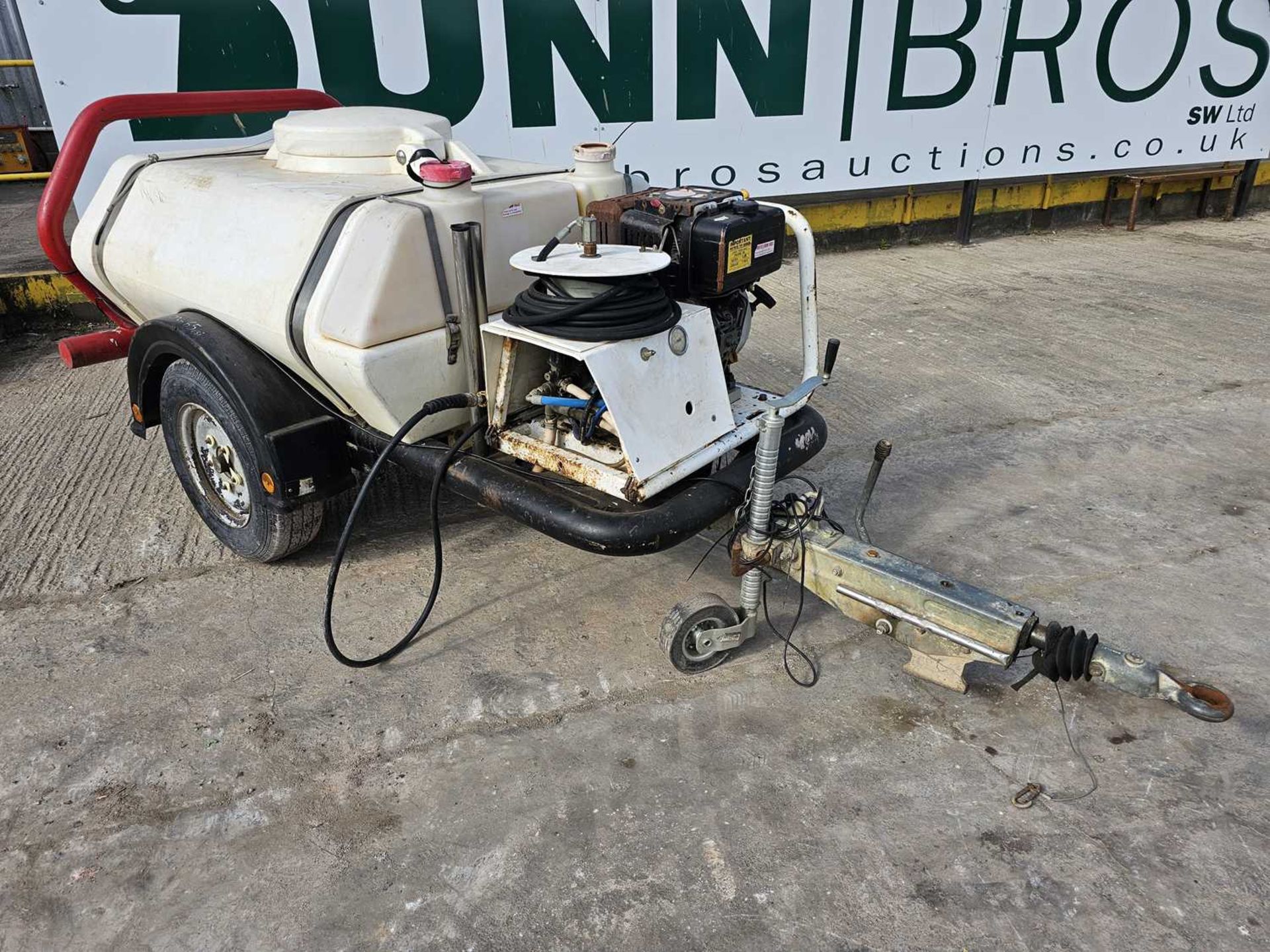 Brendon Bowsers BB1100 Single Axle Plastic Water Bowser, Yanmar Pressure Washer - Image 4 of 14