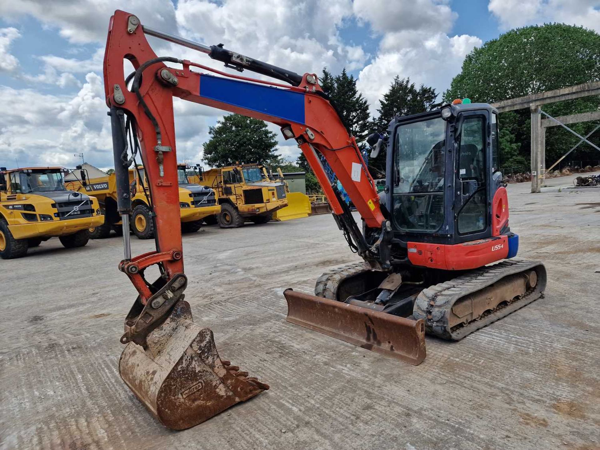 2017 Kubota U55-4 Rubber Tracks, Blade, Offset, Geith Hydraulic QH, Piped, Reverse Camera, Summit Sl