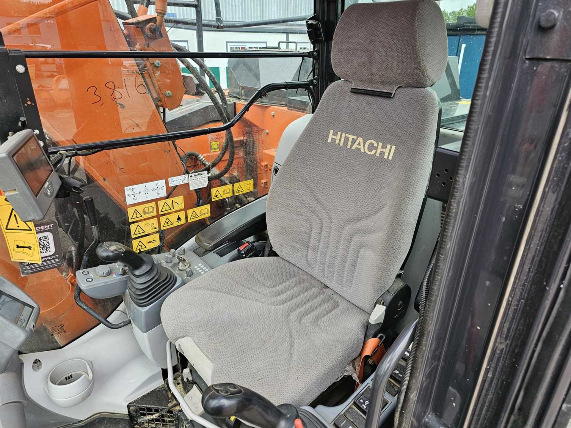 2018 Hitachi ZX135US-6 700mm Rubber Block Pads, Blade, CV, Hill Hydraulic QH, Piped, 3 Way Camera, A - Image 27 of 34