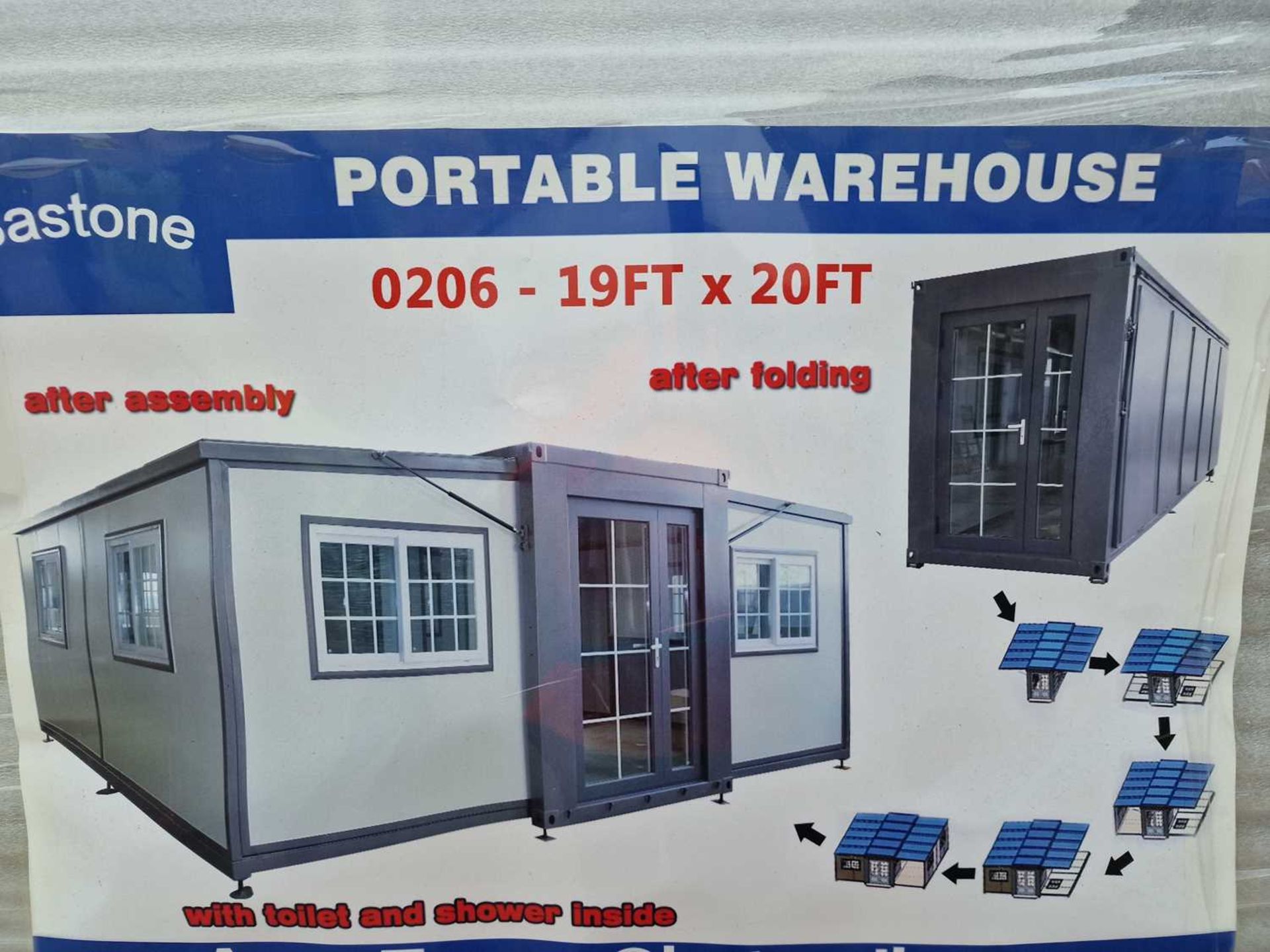 Unused Bastone 19' x 20' Compactible Portable Office, Toilet & Shower - Image 16 of 16