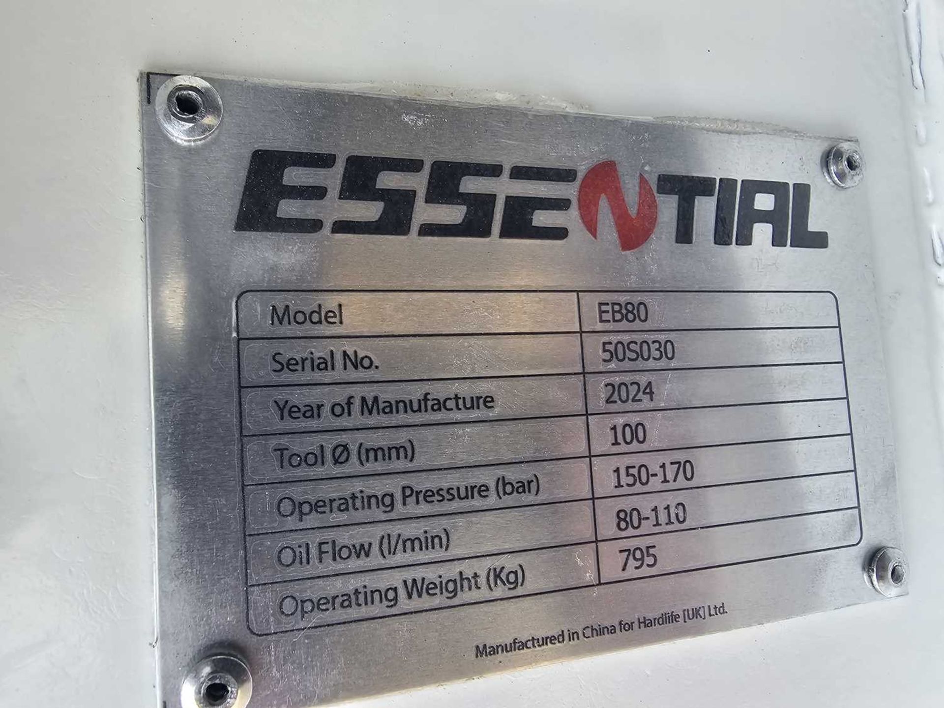 Unused 2024 Essential EB80 Hydraulic Breaker 65mm Pin to suit 13 Ton Excavator - Bild 10 aus 10