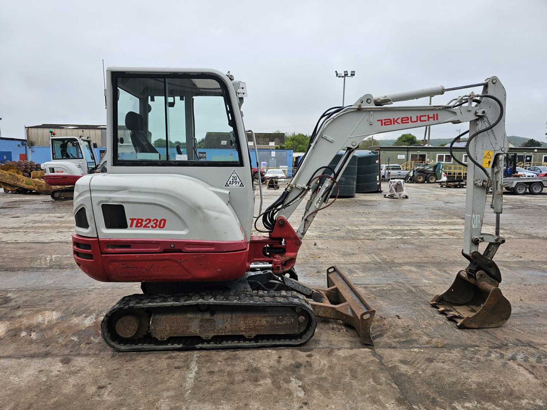 2017 Takeuchi TB230 Rubber Tracks, Blade, Offset, CV, QH, Piped - Image 6 of 33