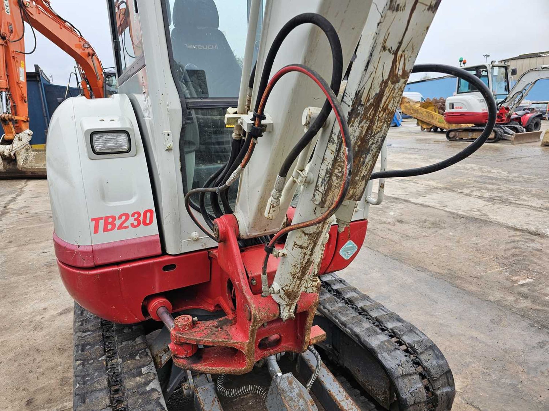 2017 Takeuchi TB230 Rubber Tracks, Blade, Offset, CV, QH, Piped - Image 14 of 33